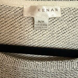 Kenar Neutral Tweed Knit Top - Cream & Black